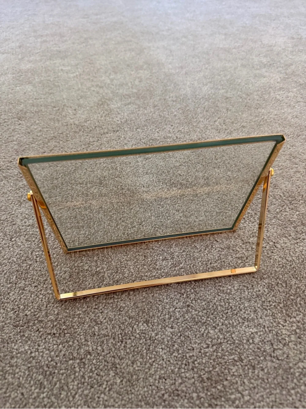Gold Glass Picture Frame with Stand